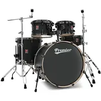 Premier Artist 22" 5 stk. moderne rocketrommesett Matte Black