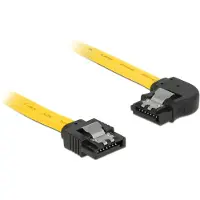 DeLOCK Cable SATA - SATA-kabel - Serial ATA 150/300/600 - SATA (hunn) til SATA (hunn) - 30 cm - låst, venstrevinklet kontakt, rett kontakt - gul