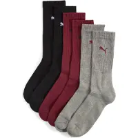 Puma Crew Sock (3-Pack), Clothing, Red/Black, 43-46