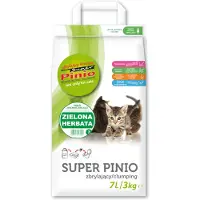 Super Pinio kattesand grønn te - Sparepakke: 2 x 7 liter (ca. 5 kg)
