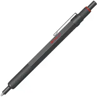 Rotring 600 Ballpoint Pen | Medium Point | Black Ink | All-Metal Body Pen | Dark Stone | Non-Slip Knurled Grip & Hexagonal Barrel | Refillable