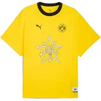 Puma HOOPS x BORUSSIA DORTMUND Tee II Men, Clothing, Faster Yellow, L