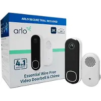 Arlo Video Doorbell 2K (2nd Generation) - Smart dørbjelle og ringeklokke - med kamera - trådløs - Wi-Fi - 2.4 Ghz