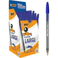 BIC Cristal stor blå kulepenn (50-pk)
