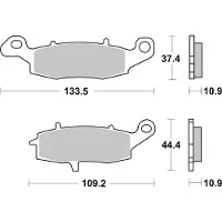 SBS P886-ls Sintrede Bremseklosser