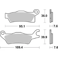 SBS Atv 911si 911si Sintrede Bremseklosser