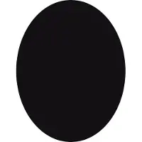 Securit FB-OVAL, 300 x 500 mm, Melamine, Harpiks, Velcro mappe, Svart