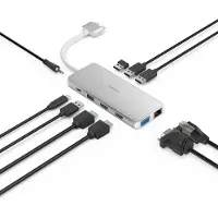 Hama - Dokkingstasjon - USB-C 3.2 Gen 1 - VGA, HDMI - 1GbE - 100 watt