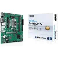 Asus PRO H810M-C-CSM - Hovedkort - micro ATX - LGA1851-sokkel - H810 Chipset - USB-C 3.2 Gen 1, USB 3.2 Gen 2, USB 3.2 Gen 1 - Gigabit LAN - innbyg...