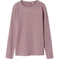 Name It Kids Genser - Noos - Rib - NkfNakal - Elderberry - - 7-8 år (122-128) - Genser