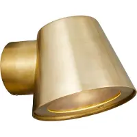 Nordlux Utendørs vegglampe Aleria, 1 x GU10, messing, sjøvannsbestandig