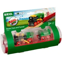 BRIO World Damplokomotiv m. Tunnel - Grønn 33892 - - OneSize - Tog