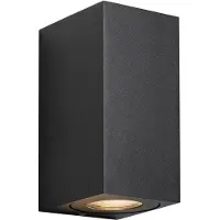 Nordlux Vegglampe utendørs Canto Maxi Kubi 2 Seaside, svart GU10 17 cm