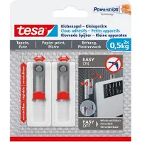 TESA 77782, Innendørs, Redskapskrok, Rød, Hvit, Limstrimmel, 0,5 kg, Gips