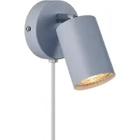 Nordlux Explore veggspotlight med kabel og støpsel, GU10, blå