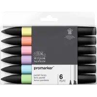 Winsor & Newton Markørpenn ProMarker Sett 6 Pastel tones Winsor & Newton