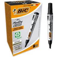 BIC 2300 - Markør - permanent - for glass, plast, kartong - svart - alkoholbasert blekk - 3.7-5.5 mm