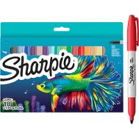 Sharpie permanent tusjsett | Fargeutvalg i begrenset utgave | Finpunkt | 18 tusjpenner | Skolestartsett