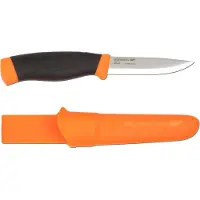 Morakniv 12211, Single/enkelt, Jaktkniv, Drop punkt, Kull stål, Termoplastisk elastomer (TPE), Oransje