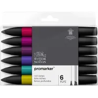 Winsor & Newton Markørpenn ProMarker Sett6 Rich tones Winsor & Newton