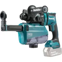 Makita bore-/mejselhammer DHR182ZWJ, 18 V, med støvopsamler DX05 - SOLO