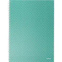 Esselte Colour'Breeze A4 Notebook lined wirebound Green