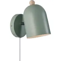 Nordlux Gaston vegglampe med kabel og støpsel, metall, grønn
