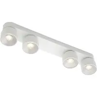 Nordlux Downlight Pitcher, hvit/sølv, 4 lyskilder, metall, GU10