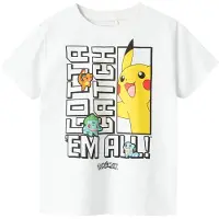 Name It Kids T-skjorte - NkmFlame Pokémon - Bright White - - 9-10 år (134-140) - T-skjorte