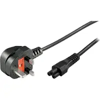 Deltaco apparatkabel, 3-pin för notebook, BS 1363 - rak C5, 3m