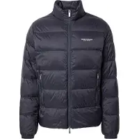 Armani Exchange for man. XM001575AF16927UB101 Essential navy horizontal quilted jacket with hood (L), Casual, Polyamide