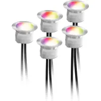 Deltaco Smart Home decklight extension kit 5 lights warm white light and RGB silver