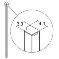 Dansani Match Vægprofil satin til model A,B,C