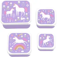 A Little Lovely Company Matboks Sett - 4 stk. - Unicorn - - OneSize - Matboks