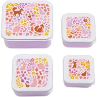 A Little Lovely Company Matboks Sett - 4 stk. - Flower Garden - - OneSize - Matboks