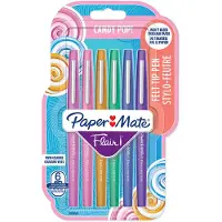 Paper Mate Flair, Medium, 6 farger, Flerfarget, Projektil spiss, 1 mm, Flerfarget