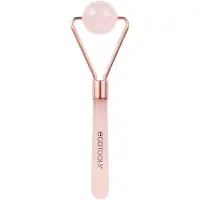 Eco Tools Rose Quartz Contour Roller Skincare Sculpting Tool Facial Roller For Depuffing Calming Skin Unique Ball Shape Natural Beauty Tool Pink