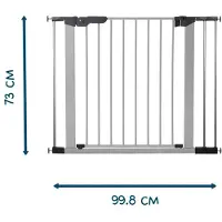 BabyDan Premier Safety Gate with 3 Extensions 92.5-99.8 cm Silver