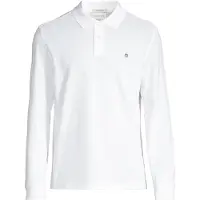 Gant for man. 2230 Shield pique polo shirt white (S), Casual, Cotton, Long sleeve
