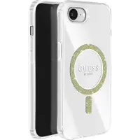 GUESS IML Glitter Circle MagSafe iPhone 16e-etui - klart