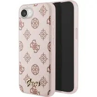 GUESS MagSafe iPhone MagSafe-etui med Peony Script-logo iPhone 16e - brun