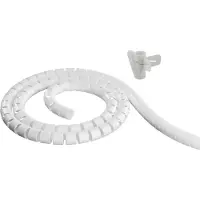 Deltaco Nylon cable cover 5m white