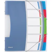 Esselte Vivida - classification folder - 6 parts - tabbed - white translucent