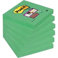 3M Stifter POST-IT Pad SUPER STICKY 654-6SS-AW, aspargesgrønn, 76x76mm, 90 ark, 6 stk.