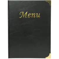 Securit Menu Kortholder A4 Basic viser 4 A4 sider PVC omslag. Sort,stk