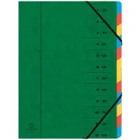 Exacompta Sorteringsmappe A4 12-delt manilla ass. farver (stk.)