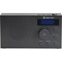 Denver DAB-51B DAB+/FM-radio – Svart / Vekkerradio med dobbel alarm / DAB-radio med 40 hurtigvalg