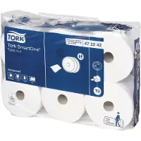Tork Toalettpapir SmartOne T8 2-lags hvitt 207 m - (6 ruller)