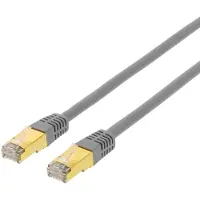 Deltaco - Koblingskabel - RJ-45 (hann) til RJ-45 (hann) - 30 m - SFTP - CAT 7 - halogenfri, formstøpt - grå