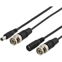 Deltaco MM-82H - Strøm/video-kabel - BNC, strøm til BNC, strøm hann - 50 m